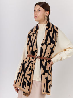 в СОСТАВЕ ШЕРСТЬ и КАШЕМИР Большой, мягкий, теплый однотонный двусторонний палантин. - Tantino фото 3