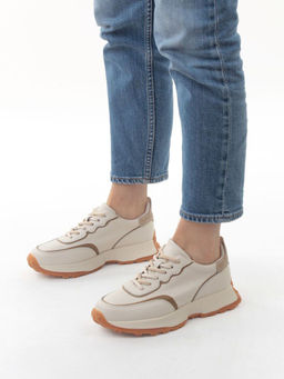 03-YC353-1 BEIGE Кроссовки женские (натуральная кожа) - Фабричный китай фото 18