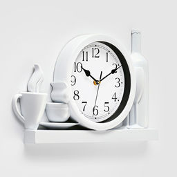 Часы настенные, для кухни «Вино или кофе?», плавный ход, 26.5×40.5 см, циферблат d=20 см, белые