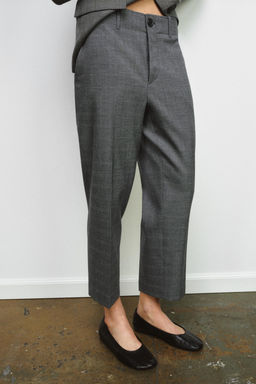 ZW COLLECTION CHECKED STRAIGHT TROUSERS - Zara фото 2