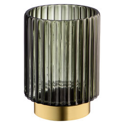 Декоративная ваза из цветного стекла с золотым напылением