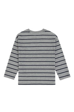 Erkek _ocuk Gri Melanj Bisiklet Yaka S_prem Sweatshirt - U.s. polo assn фото 3