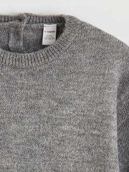 Bisiklet Yaka Fiyonk Detayl? K?z Bebek Triko Tak?m