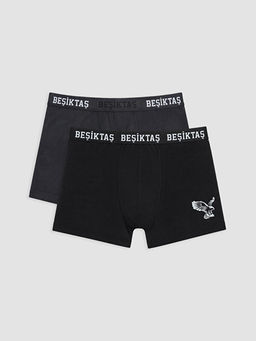 Be?ikta? Bask?l? Erkek Boxer 2li Paket