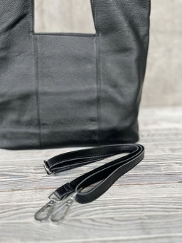 Женская кожаная сумка шоппер 2047-9 Блек - Sergio valentini фото 4