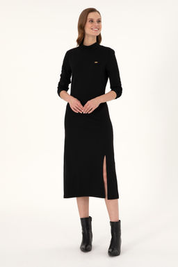 Женское черное трикотажное платье Неожиданная скидка в корзине - U.s. polo assn фото 3