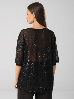 Блузка с пайетками - Stilla фото 10