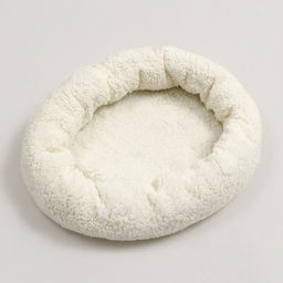 Лежанка для собак и кошек Уют, мягкий мех, 45 х 35 х 11 см, молочный - Пижон фото 2