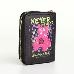 Кошелёк на молнии Never regret, чёрный