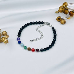 Браслет "7 чакр" из Агата и Самоцветов 16,5 см +