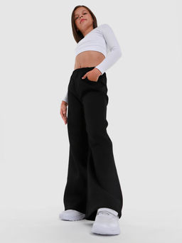 Джинсы-палаццо утеплённые для девочек - Синий мир фото 11