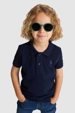 Erkek _ocuk Lacivert Polo Yaka Basic Ti__rt