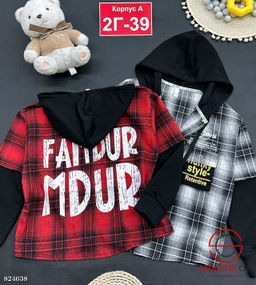 Рубашка для девочки в клетку