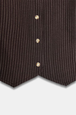 CROPPED STRIPED SHIRT WITH SHOULDER PADS - Zara фото 8
