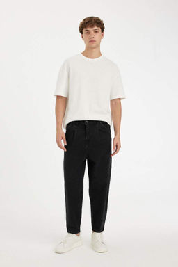 Джинсовые брюки стандартного кроя с завышенной талией свободного кроя и объемным кроем - Defacto фото 3