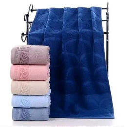 Махровое полотенце Пальма- ГОЛУБОЙ 70*140 см. хлопок 100% - Лен поволжья фото 2