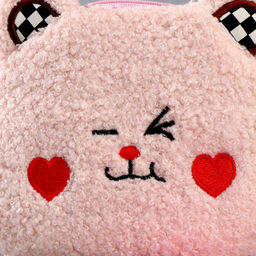 Мягкая сумка детская «Мишка», нежно-розовая