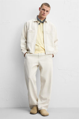 RELAXED FIT COTTON AND HEMP JEANS - Zara фото 5