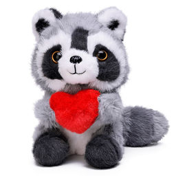 Мягкая игрушка "Енот" с сердечком, 22 см.