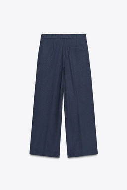 WIDE-LEG TROUSERS WITH DOUBLE WAIST - Zara фото 8