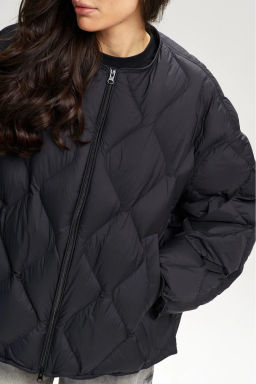 Куртка стеганная с натуральным наполнителем Black - Erist store фото 4