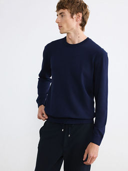 Bisiklet Yaka Erkek Triko Kazak