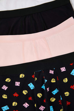 TRENDYOL MAN Cok Renkli Desenli-Duz 3lu Paket Pamuklu Boxer TMNAW22BX0010 - Trendyolmilla фото 18