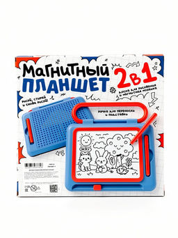 ЭВРИКИ Магнитный планшет 2в1, 378 отверстий, 20 карточек
