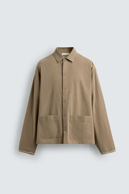 CAMISA ALGOD?N - LINO BORDADOS / Arena - Zara фото 7