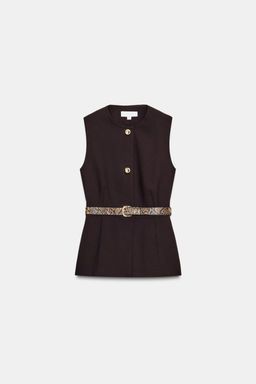 BELTED WAISTCOAT - Zara фото 6
