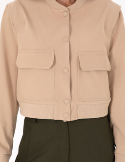 Bej Crop Top Ceket - Pierre cardin фото 7
