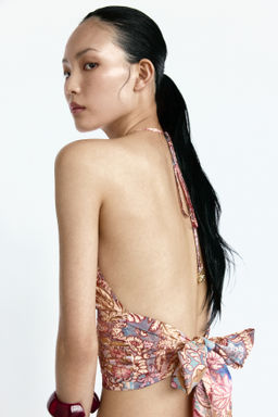 Top halter con cintura fruncida - H&m фото 5