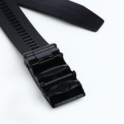Ремень мужской, 120×3.5 см, регулируемая длина, металлическая пряжка автомат, чёрный