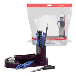 АКЦИЯ СТОК Цена за 1 шт. Набор настольный пластиковый ErichKrause® Harmony, Marsala, фиолетовый