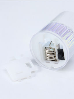 Цена за 4 шт. Светодиодная свеча LED - ночник RISALUX «Полосы», 3×LR1130, прозрачный, перламутр, 3.7×3.7×4.5 см