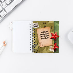 Блокнотик с разделителем А7, 40 л 23 февраля - Artfox фото 2