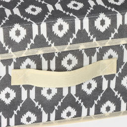 Короб для хранения с крышкой Доляна Ромбы, 262017 см, серый фото 3