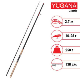 Спиннинг YUGANA Classic, длина 2.7 м, тест 10-25 г