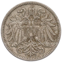 Монета 10 геллеров 1909 года Австрия