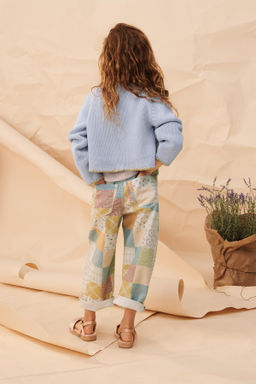 C?RDIGAN PUNTO FLORES BORDADAS PUNTO DE CRUZ LIMITED EDITION / Celeste - Zara фото 3