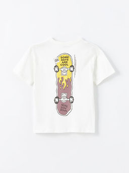 Rahat Kal?p Bisiklet Yaka Bask?l? Erkek ?ocuk Ti??rt - Waikiki фото 2