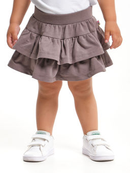 Юбка с воланами UD 0416 кофе - Mini maxi фото 2