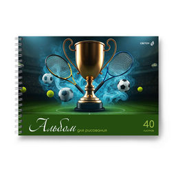 Светоч А233 Альбом для рисования, 100 г/м2 A4 29.5 х 21 см 5 шт. на гребне 40 л. 01620 Мир хобби