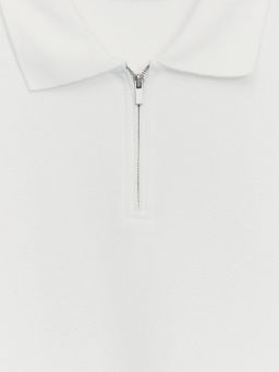 Футболка поло на молнии / Zarina  фото 3