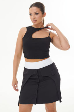 Юбка AURA 5035-164 черный +белый  фото 2