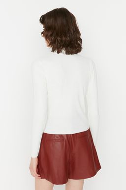 Ekru Basic Bal?kc? Yaka Triko Kazak TWOAW21KZ1279