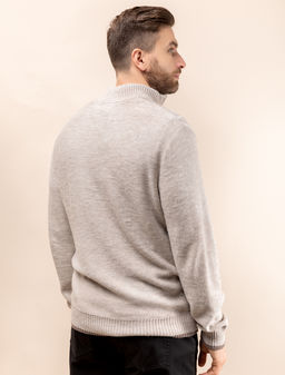 VILATTE / Свитер фактурной крупной вязки с металлической молнией  фото 4