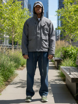 Куртка спортивная мужская весна осень серого цвета 25471Sr - Mtforce фото 24