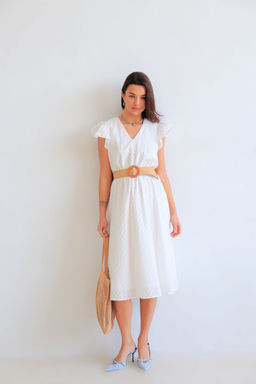 Martichelli Платье хлопковое белое  фото 7