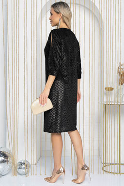 Платье Блестящий вечер (золотисто-черное) П11960 - Lt collection фото 2